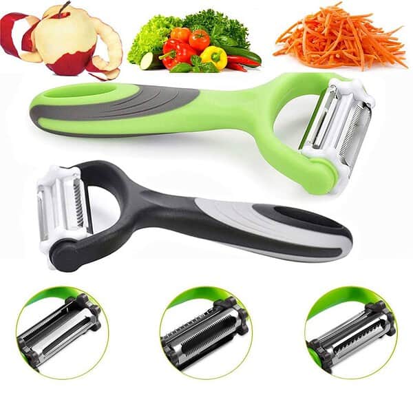 Bagoinas Multipurpose Kitchen Peeler for Vegetables and Fruits 1 Piece BlackGreen2 - LXINDIA.COM