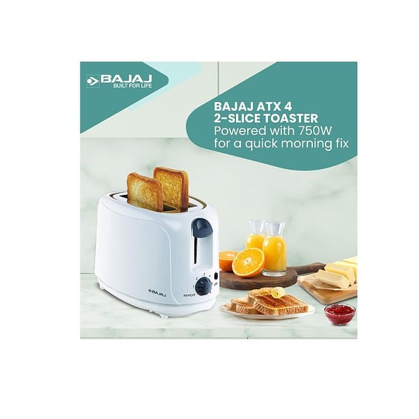 Bajaj ATX 4 750 W 2 Slice Pop up Toaster A - LXINDIA.COM