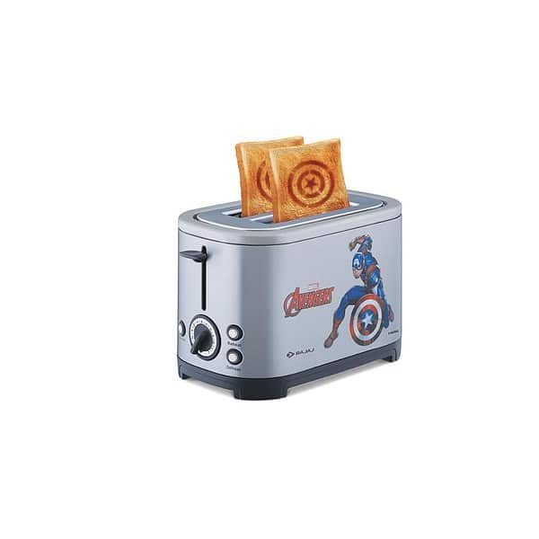 Bajaj Avengers 650W Pop Up Toaster with Plate Silver B - LXINDIA.COM