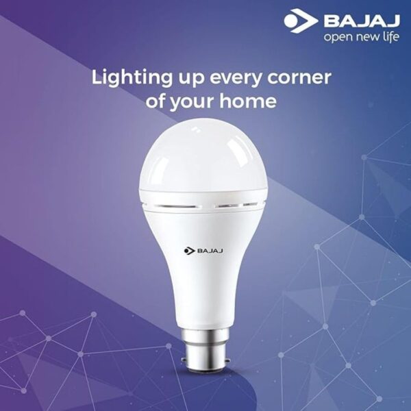 Bajaj LEDZ 8.5W Rechargeable Emergency Inverter LED Bulb White 2 - LXINDIA.COM