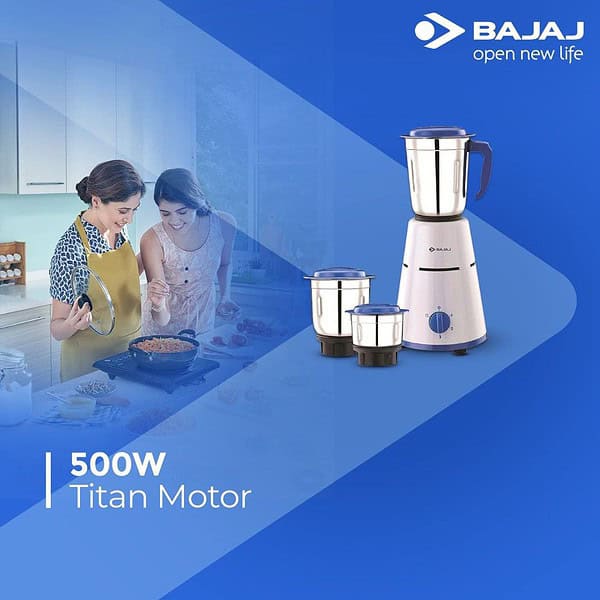 Bajaj Pluto Mixer Grinder 500W White2 - LXINDIA.COM