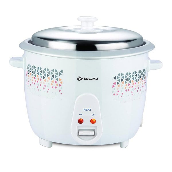 Bajaj RCX 1.8 DLX Rice Cooker 1.8 Litre White - LXINDIA.COM