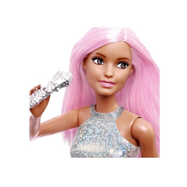 Barbie Pop Star Doll Dressed in Iridescent Skirt with Microphone 3 - LXINDIA.COM