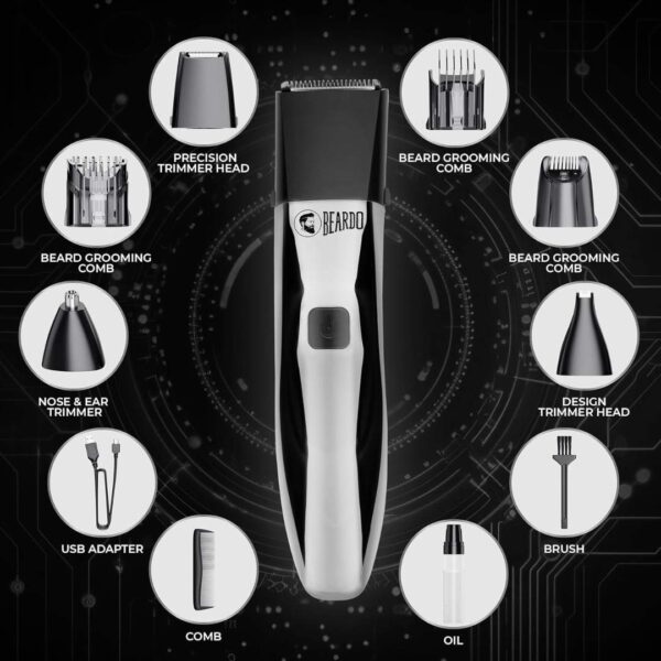 Beardo Chrome Beast Multipurpose Trimmer Set For Men1 - LXINDIA.COM