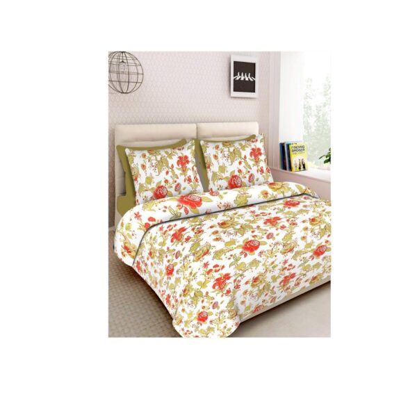 BedZone Cotton Floral King Size Double Bedsheet - LXINDIA.COM