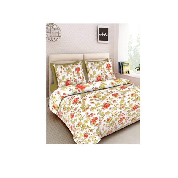 BedZone Cotton Floral King Size Double Bedsheet B - LXINDIA.COM