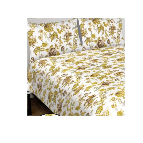 BedZone Cotton Floral King Size Double Bedsheet D - LXINDIA.COM