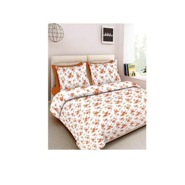 BedZone Cotton Floral King Size Double Bedsheet E - LXINDIA.COM