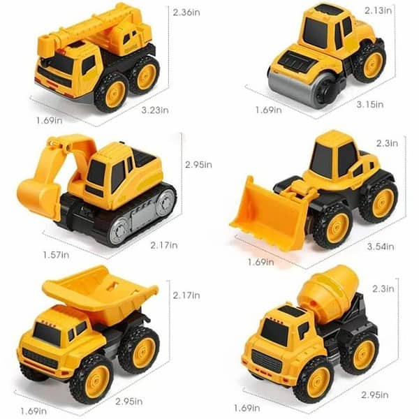 Bestie toys Engineering Metal Set of 6 Construction JCB A - LXINDIA.COM