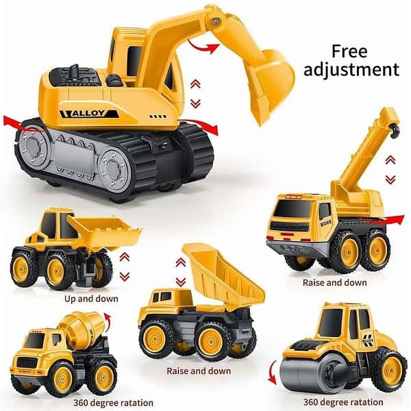 Bestie toys Engineering Metal Set of 6 Construction JCB B - LXINDIA.COM