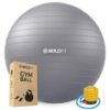 Boldfit Gym Ball for Exercise Anti Burst Exercise Ball Grey 65Cm - LXINDIA.COM