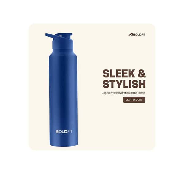 Boldfit Mumbai Indians Stainless Steel Bottle 1 litre - LXINDIA.COM