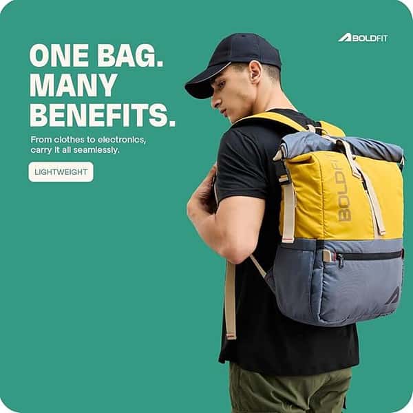 Boldfit Rolltop Bags 45 Ltrs Unfolded Overnight Travel Backpack 3 - LXINDIA.COM