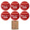 Boldfit Rubber Tennis Ball for Cricket Hard Tennis Cricket Ball Heavyweight Pack of 6 Red - LXINDIA.COM