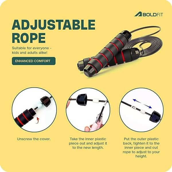 Boldfit Skipping Rope For Men Women Adjustable Jumping Rope 2 - LXINDIA.COM