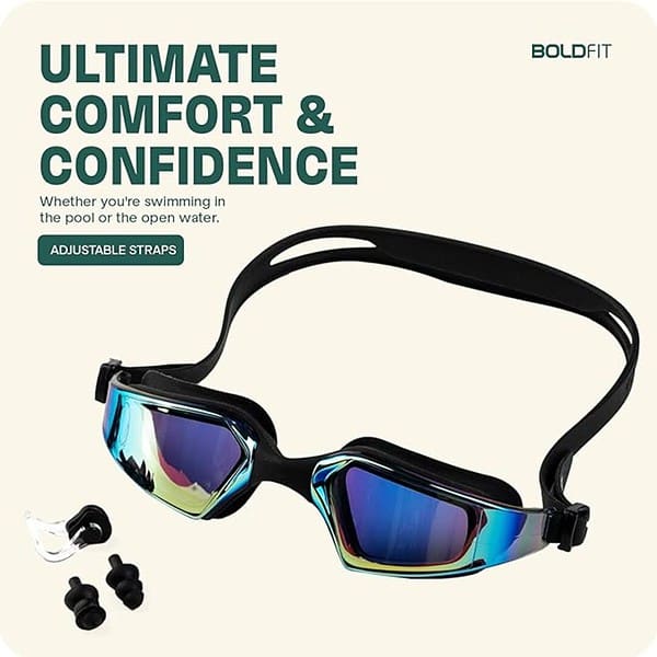 Boldfit Swimming Goggles With Ear Nose Plug Black 1 - LXINDIA.COM