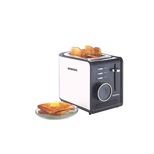 Borosil 850 Watt Krispy Pop up Toaster Black - LXINDIA.COM