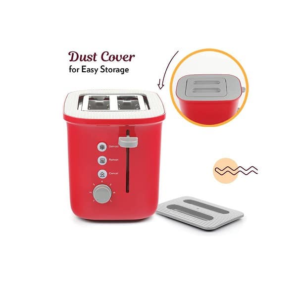 Borosil Krispy Pop up 800 W Red Toaster C - LXINDIA.COM