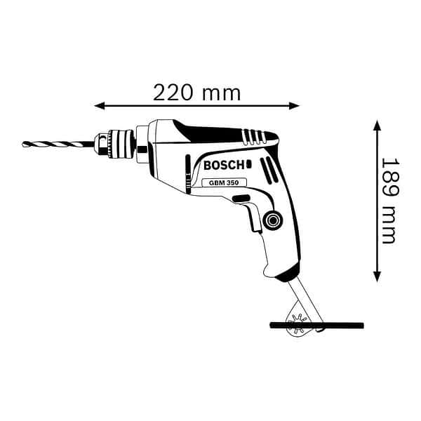 Bosch Gbm 350 Professional Rotary Drill 350 Watt Blue2 - LXINDIA.COM