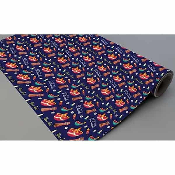 Brown Cloud Personalized Deepawali THEME Gift Wrapping Paper1 - LXINDIA.COM