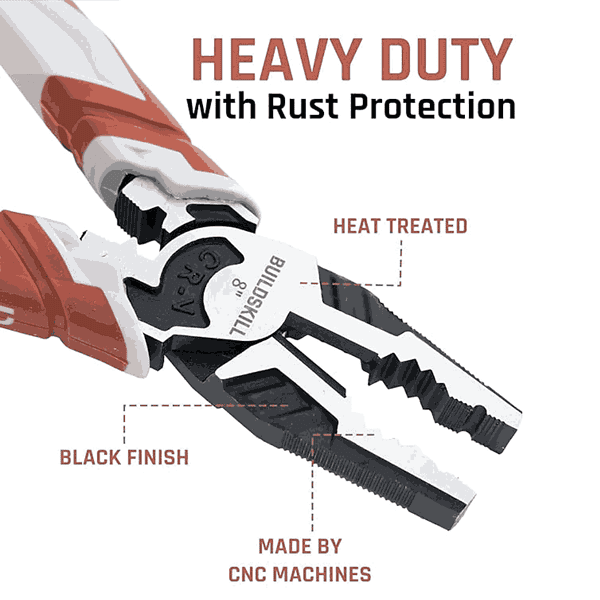 Buildskill 8inch CNC Combination Plier1 - LXINDIA.COM