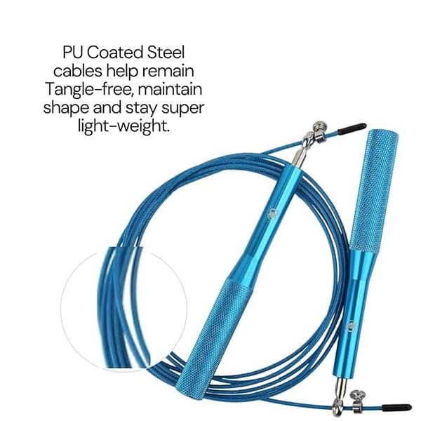 Burnlab Metallic Handle Skipping Rope Blue 2 - LXINDIA.COM