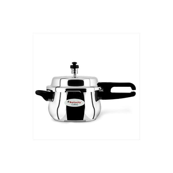 Butterfly Curve Stainless Steel 3 Litres Pressure Cooker - LXINDIA.COM