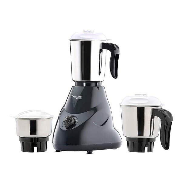 Butterfly Hero 500 Watts Mixer Grinder with 3 Jars Grey - LXINDIA.COM