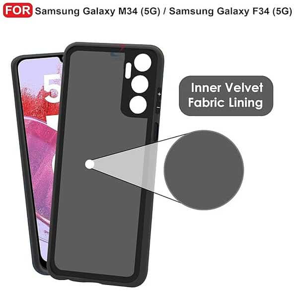 CEDO Samsung Galaxy M34 5G Back Cover Black3 - LXINDIA.COM