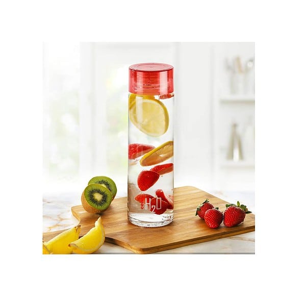 CELLO H2O Glass Fridge Water Bottle Red - LXINDIA.COM