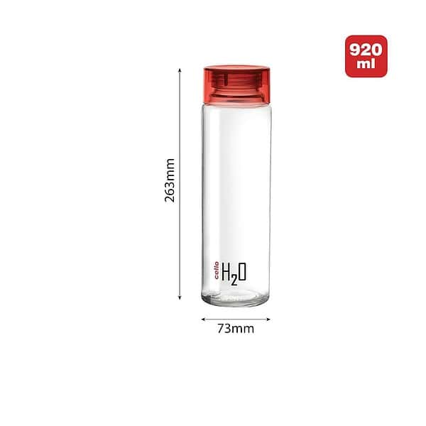 CELLO H2O Glass Fridge Water BottleRed - LXINDIA.COM