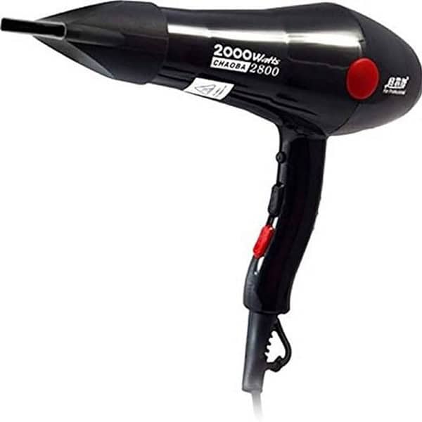 CHAOBA 2000 Watts Professional Hair Dryer Black Model 2800 2 - LXINDIA.COM