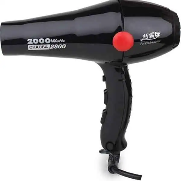 CHAOBA 2000 Watts Professional Hair Dryer Black Model 2800 - LXINDIA.COM