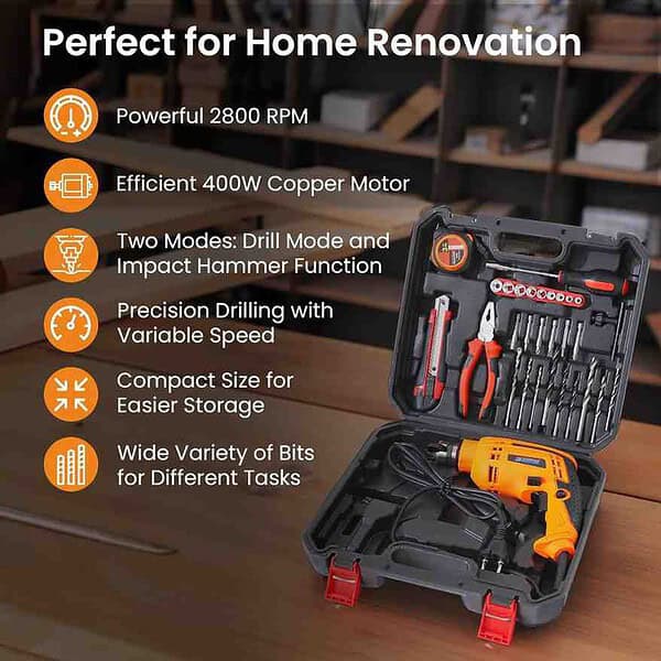 CHESTON Drill Tool Kit 400W 10mm2 - LXINDIA.COM