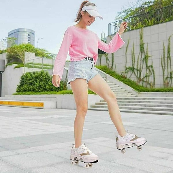 CHSSIH Roller Skates for Girls and Boys Outdoor Parkour Shoes with Wheels 3 - LXINDIA.COM