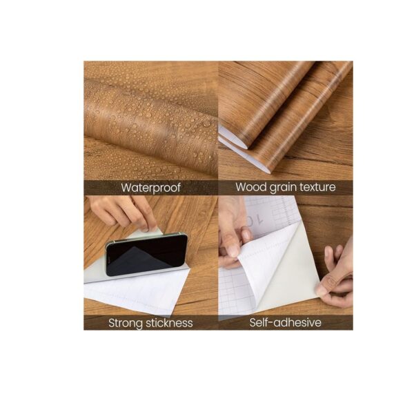 COSNIGHT Wood Grain Contact Paper Peel and Stick Wallpaper A - LXINDIA.COM