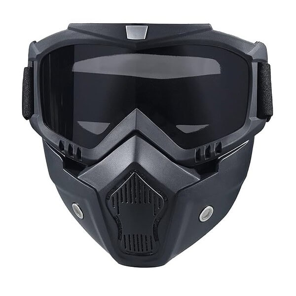 CROSSBODY Motorcycle Helmet Goggles With Removable Face Mask - LXINDIA.COM