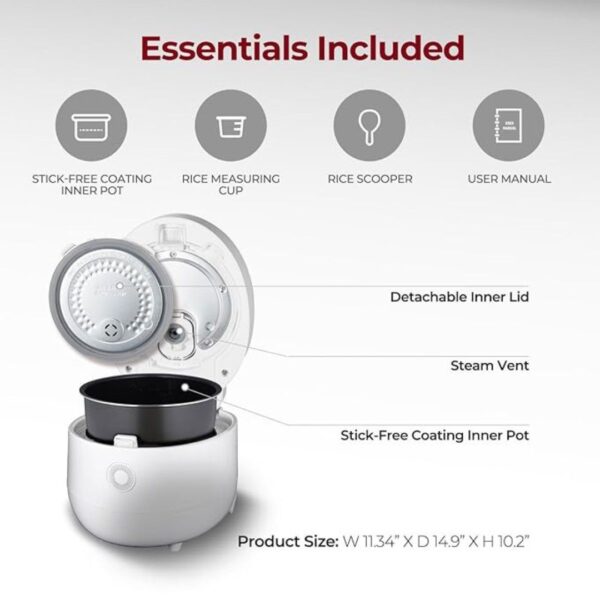 CUCKOO 2 Litres Multifunctional Electric Rice Cooker White 2 - LXINDIA.COM