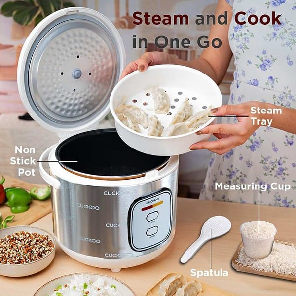 CUCKOO Electric Rice Cooker 3.5 Litre Silver2 - LXINDIA.COM