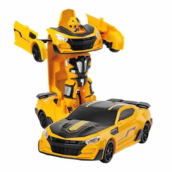 Cable World Plastic Battery Operated Converting Car to Robot Yellow A - LXINDIA.COM