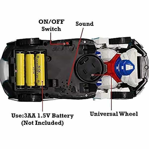 Cable World Plastic Battery Operated Converting Car to Robot Yellow B - LXINDIA.COM