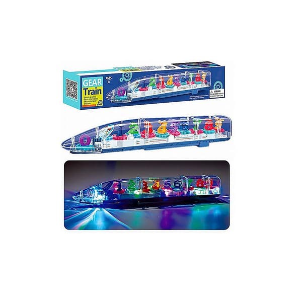 Cable World Transparent 3D Train Toy 360 Degree Rotation 01 - LXINDIA.COM