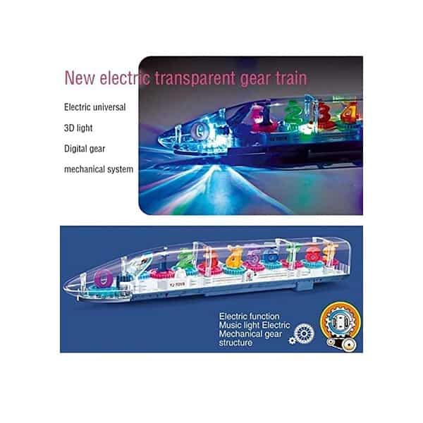 Cable World Transparent 3D Train Toy 360 Degree Rotation 02 - LXINDIA.COM