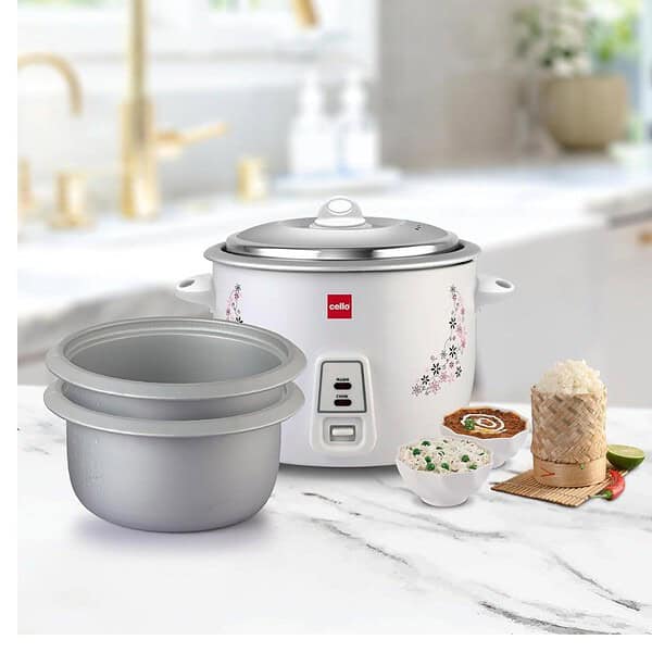 Cello Iris Rice Cooker 1.8 Liter Electric Rice Cooker 700 Watt - LXINDIA.COM