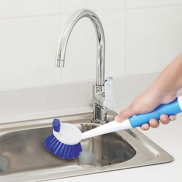 Cello Kleeno Dual Action Sink and Dish Brush Blue and White - LXINDIA.COM