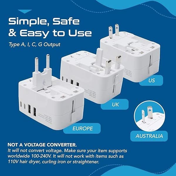 Ceptics Travel Adapter India to Universal Travel Adapter with Type C 1 - LXINDIA.COM