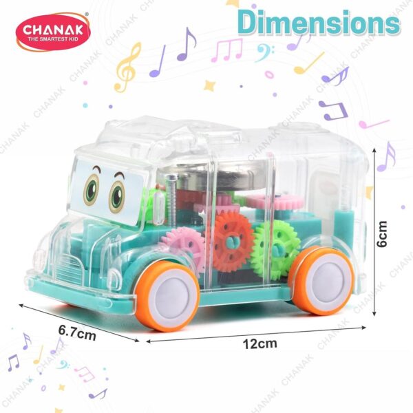 Chanak Transparent Gear Bus for Kids - LXINDIA.COM