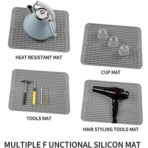 Cheet enterprise Silicone Dish Drying Mats for Kitchen Counter Hot Pot Placemat 2 - LXINDIA.COM