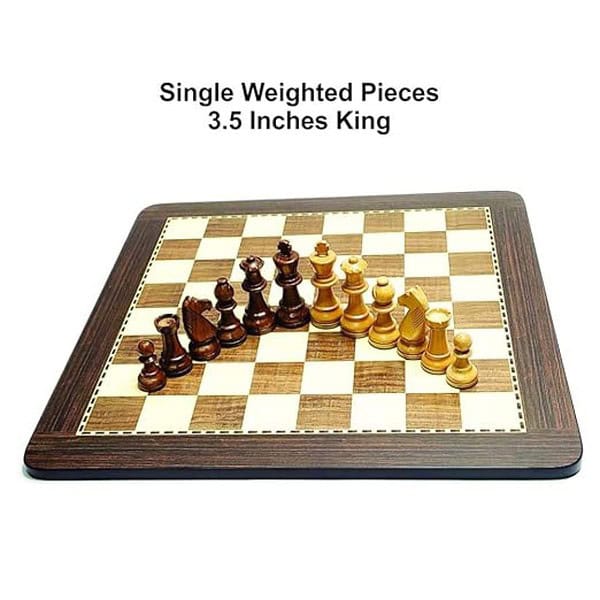 Chess Board Set Big Size Rosewood and Maple Finish 18 Inches 1 - LXINDIA.COM