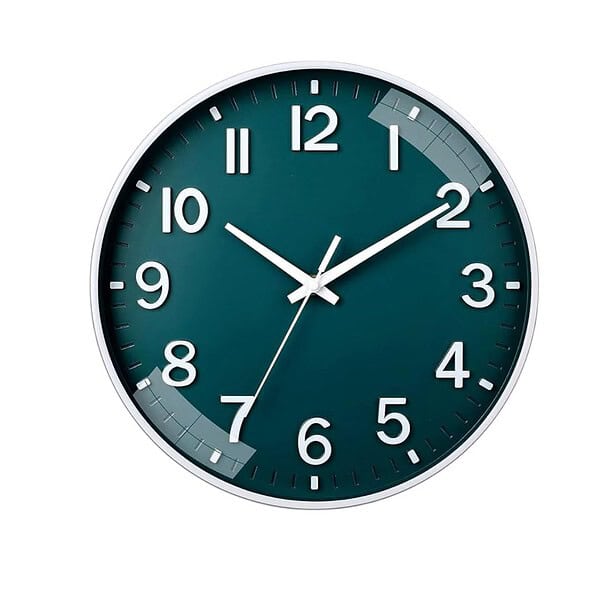 Claiez Wall Clock 12 Silent Quartz Decorative Wall Clock Green - LXINDIA.COM